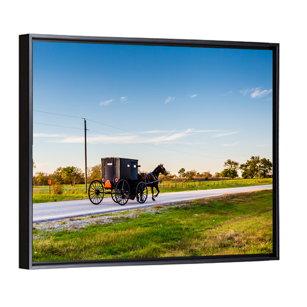Horse and Buggy Amish Oklahoma Wall Art