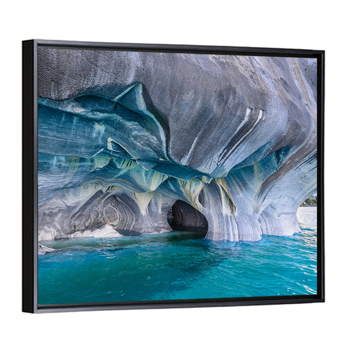 General Carrera Marble Caves Wall Art as a framed canvas