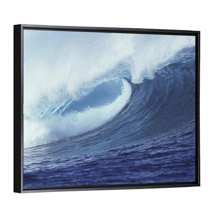 Powerful Breaking Wave Wall Art as a framed canvas
