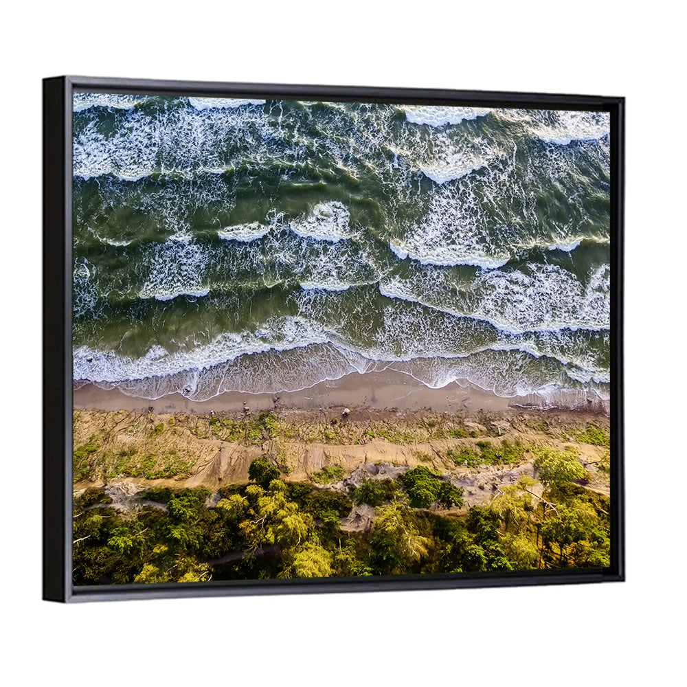 Aerial Sea Waves Wall Art