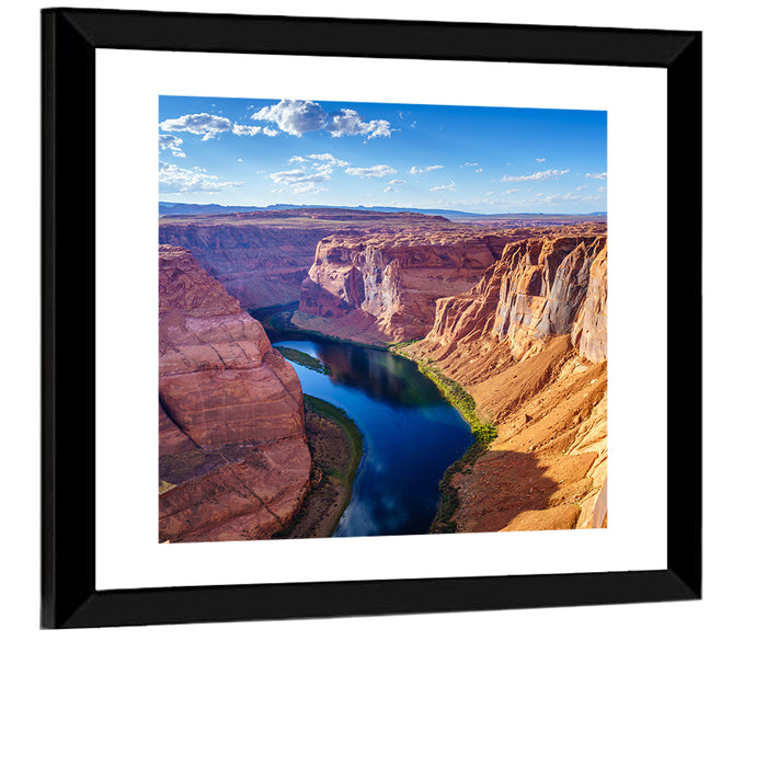Horseshoe Bend Colorado River Wall Art as a framed print
