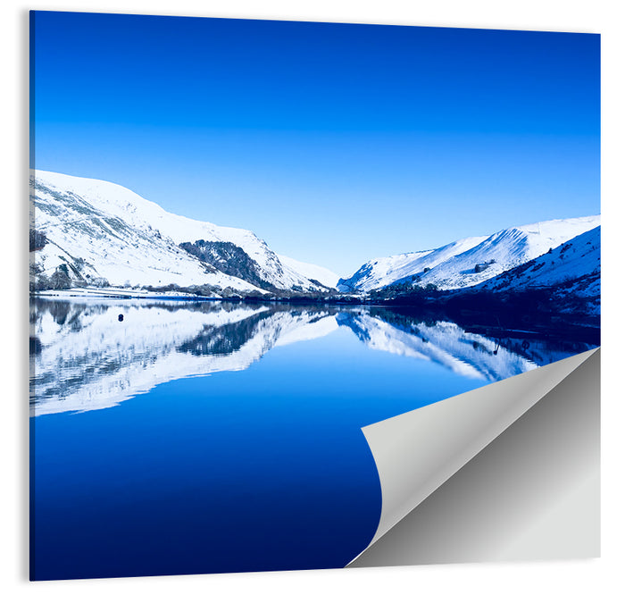 Tal Y Llyn Winter Reflection Wall Art as a poster print