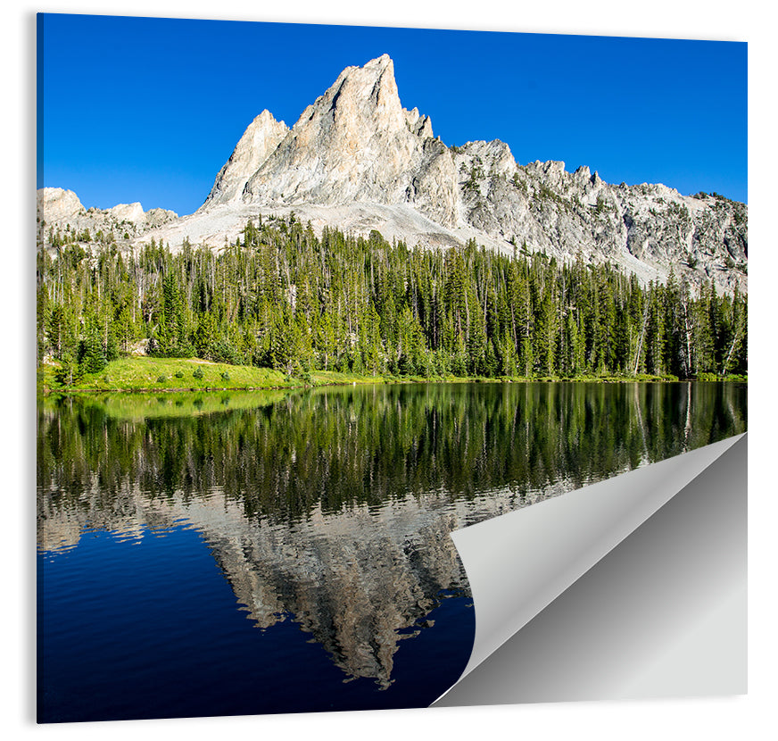 Sawtooth Mountains Reflection in Alice Lake Wall Art