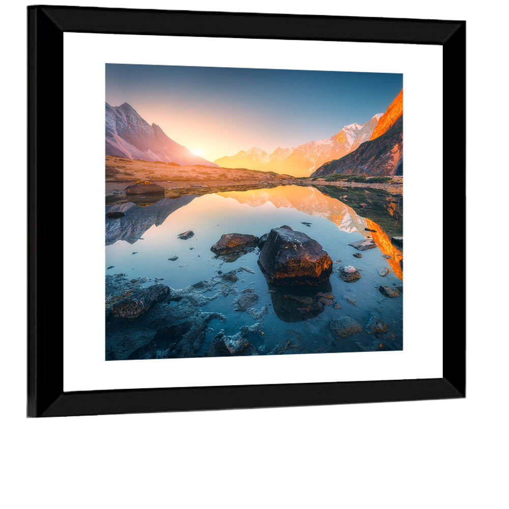Himalayan Mountains Lake Wall Art
