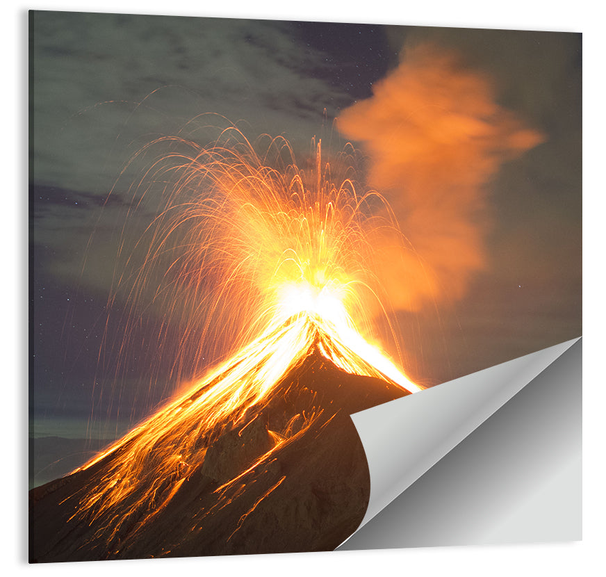 Volcano Explosion Wall Art