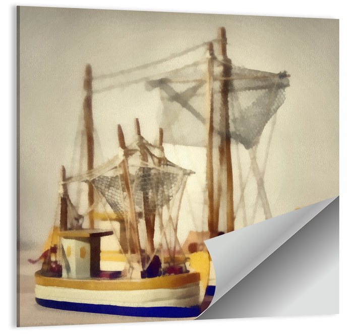 Two Watercolor Boats Wall Art as a poster print