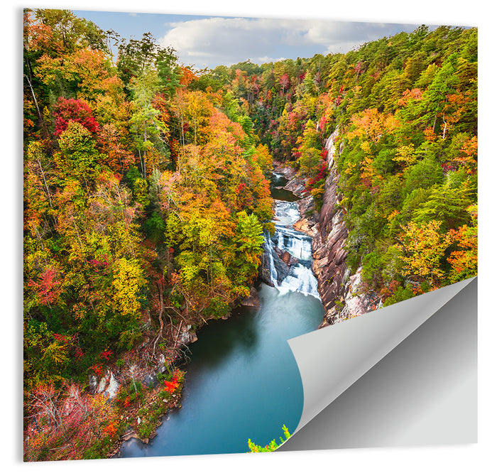 Tallulah Gorge Waterfall Wall Art as a poster print