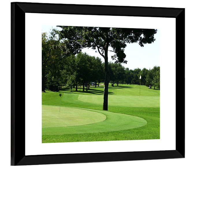 Oklahoma Golf Course Greens Wall Art as a framed print