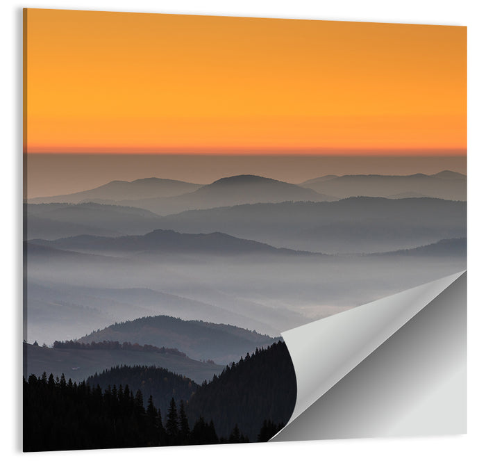 Rarau Mountains Sunrise Wall Art as a poster print