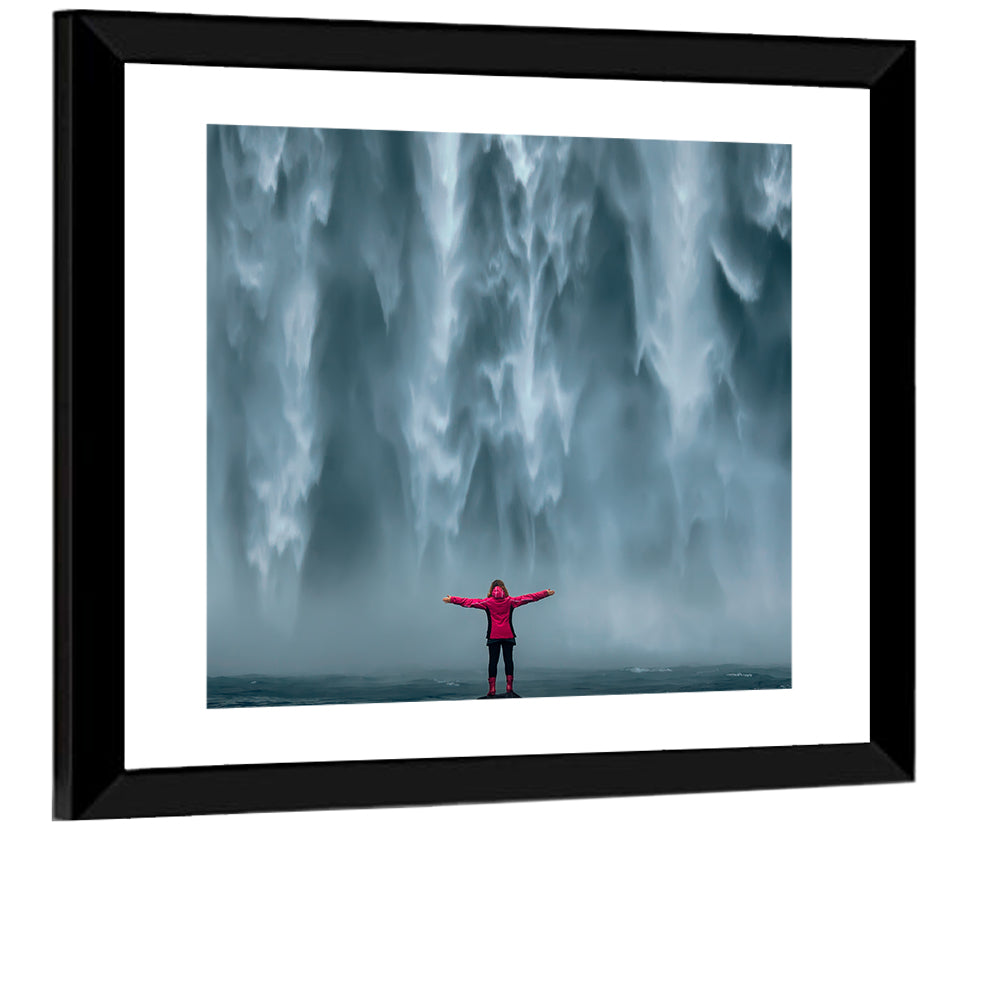 Majestic Skogafoss Waterfall Wall Art