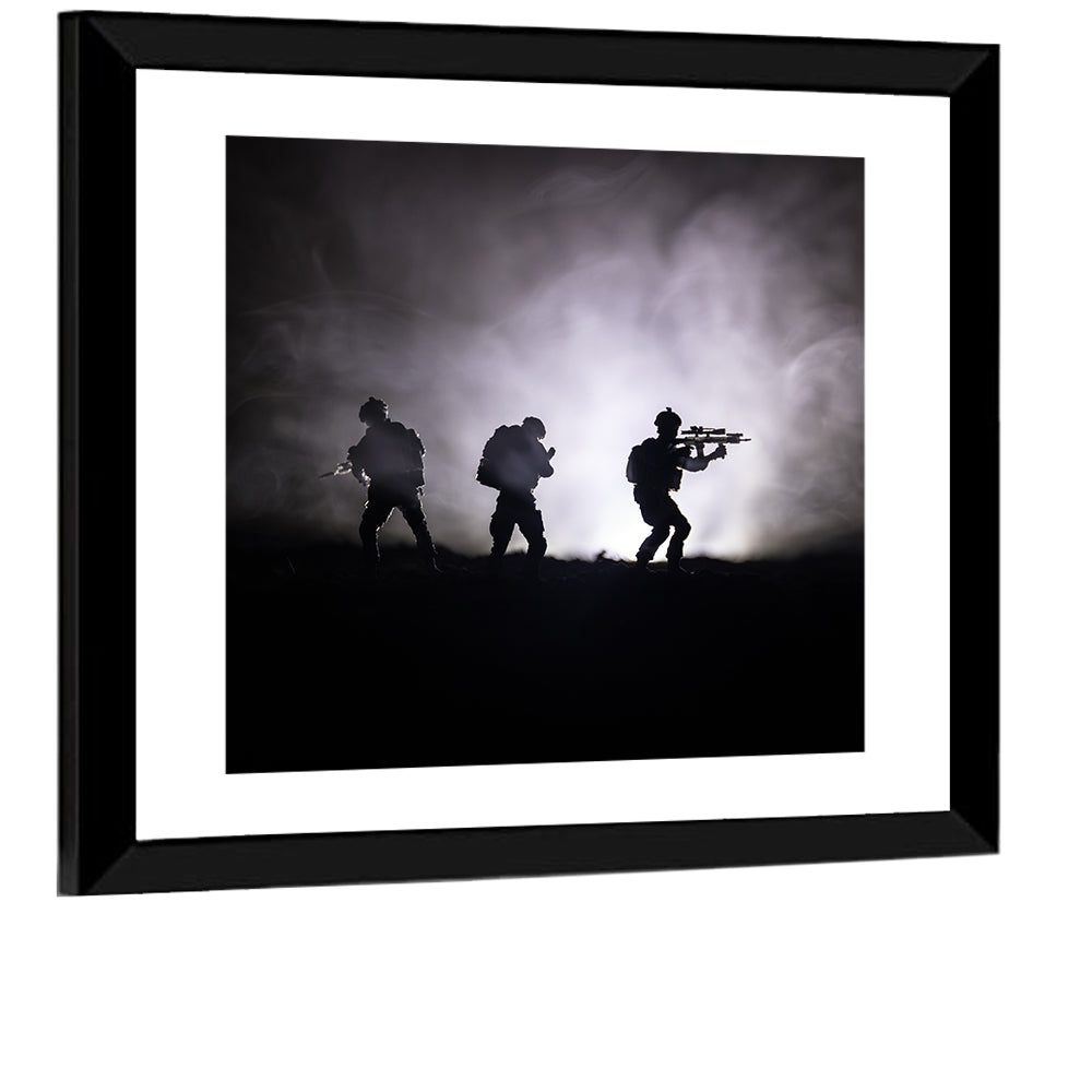 Military Soldiers in War Wall Art