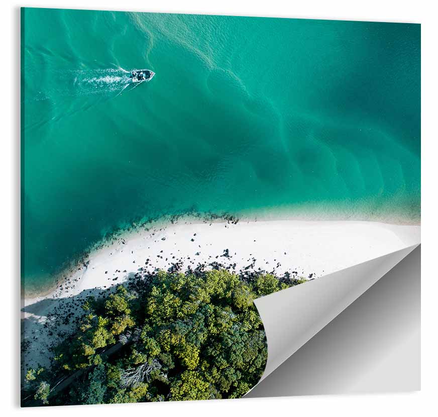 Clam Beach Aerial Wall Art