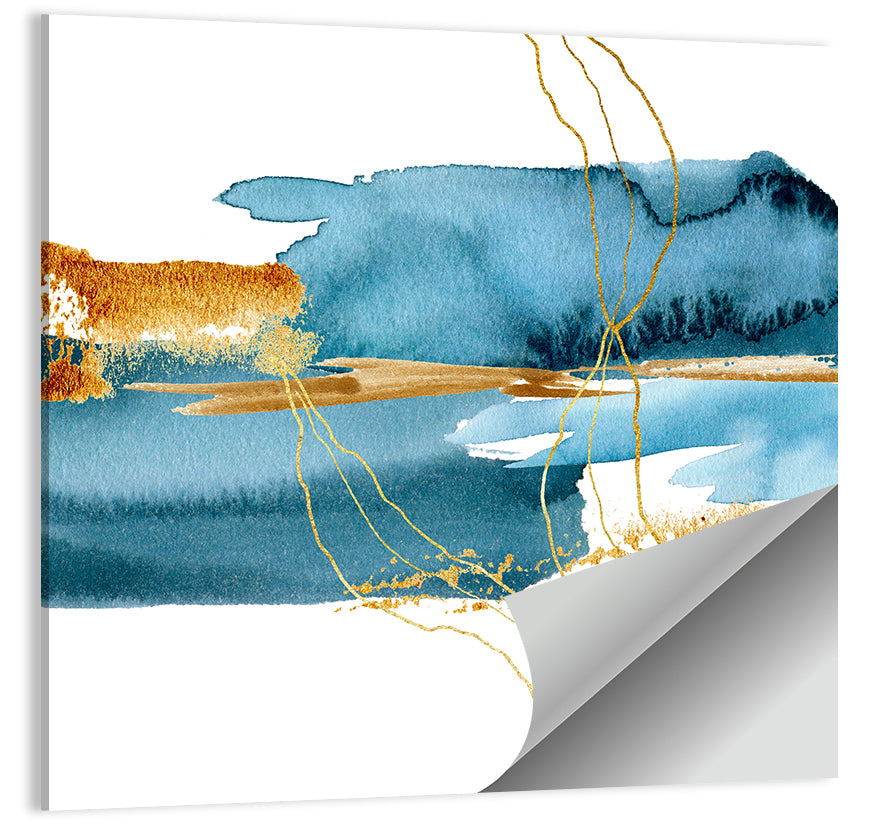 Underwater Plant Abstract Wall Art, poster print, square