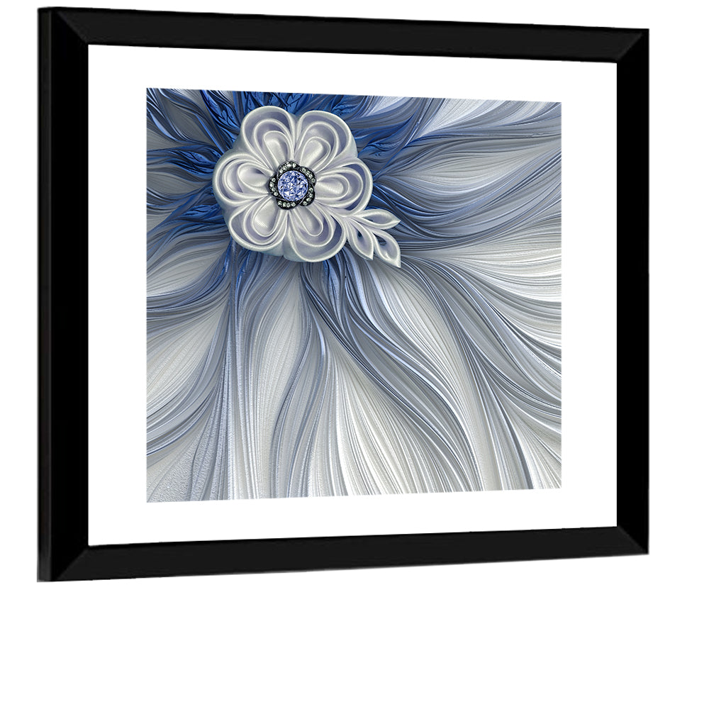 Fractal Flower Illustration Wall Art