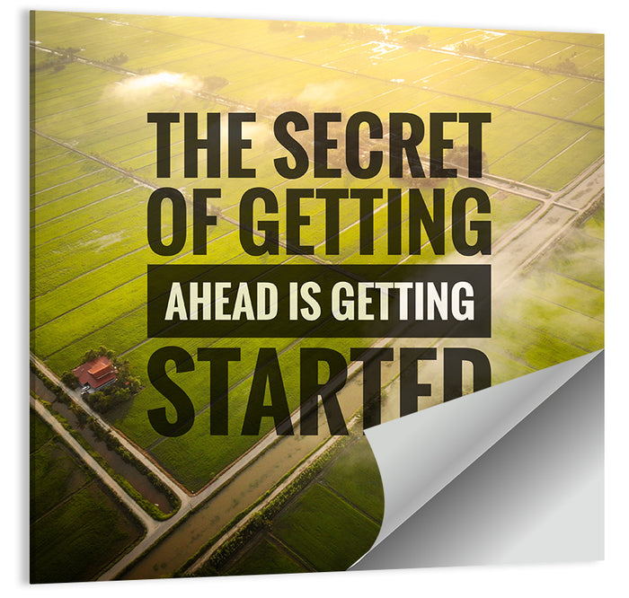 Getting Started Sunlit Farmland Wall Art as a poster print