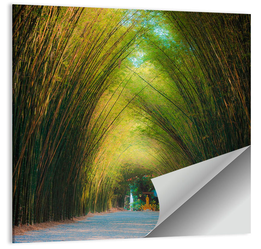 Bamboo Trees Tunnel Wall Art