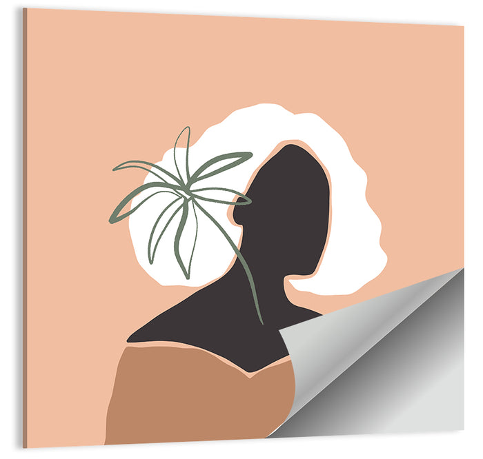 Modern Woman Silhouette Wall Art as a poster print