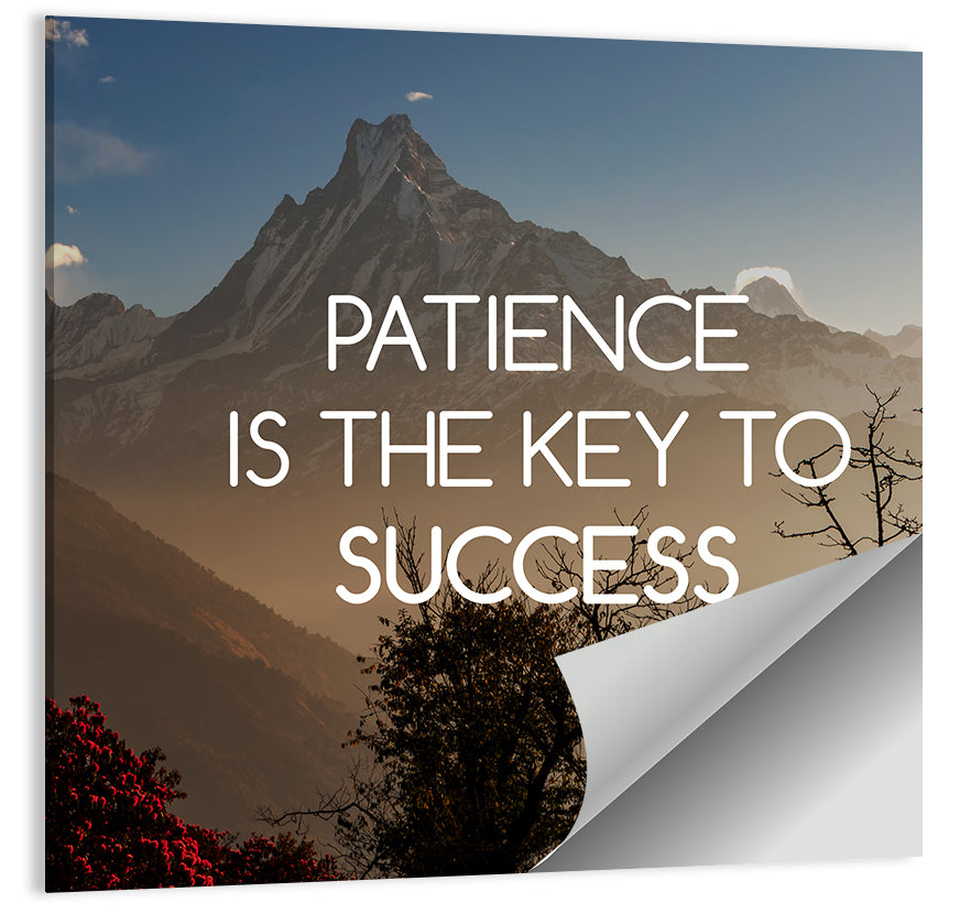 Patience Key to Success Wall Art