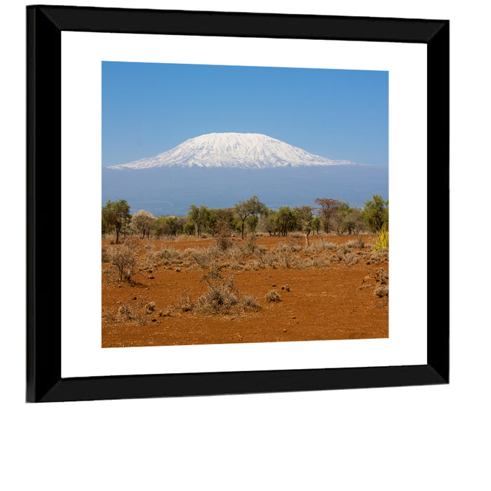 Mount Kilimanjaro Landscape Wall Art as a framed print
