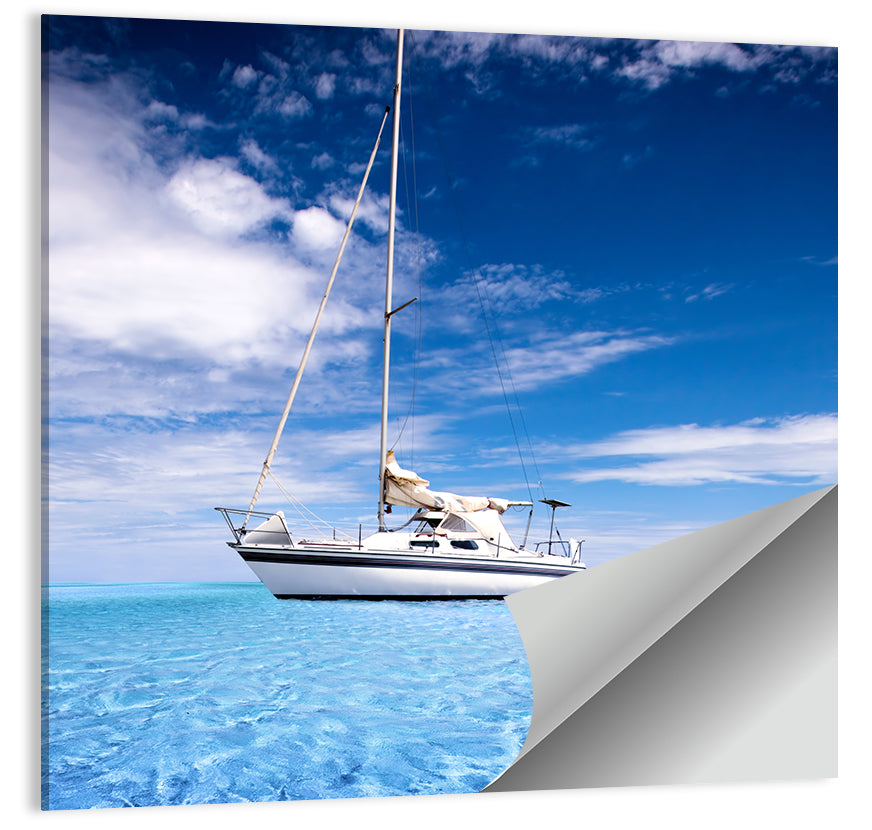Tropical Water Yacht Wall Art