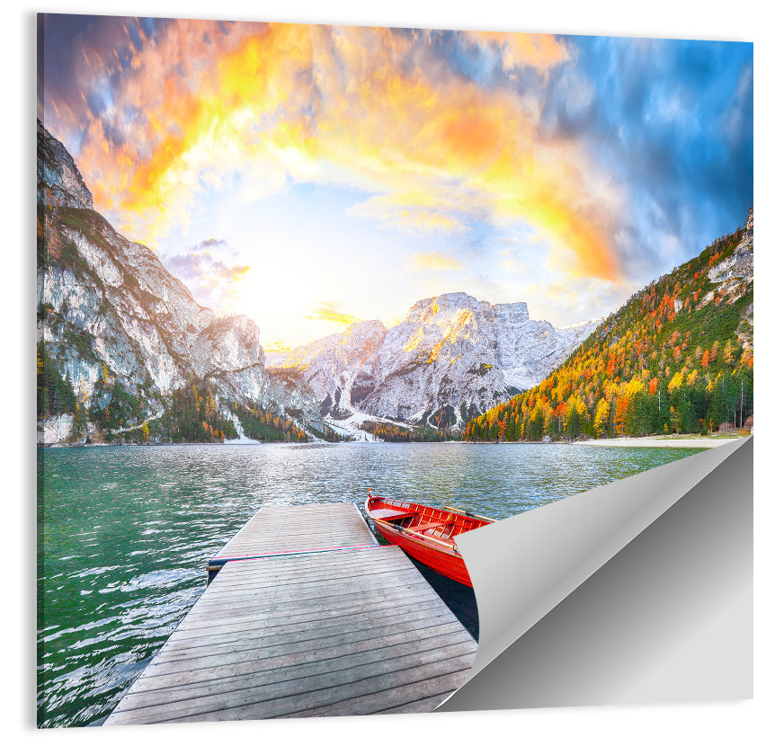 Alpine Lake Braies Wall Art