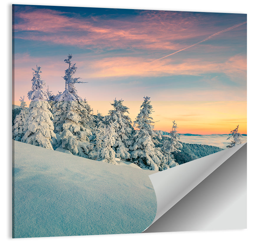 Snowy Carpathian Sunset Wall Art