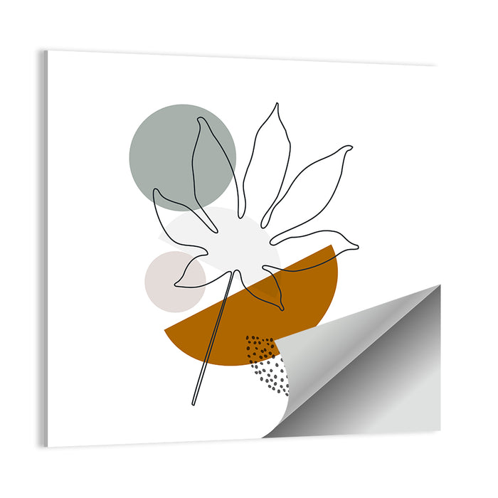 Palm Leaf with Circle Wall Art as a poster print
