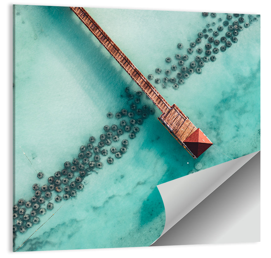 Caribbean Beach Pier Wall Art