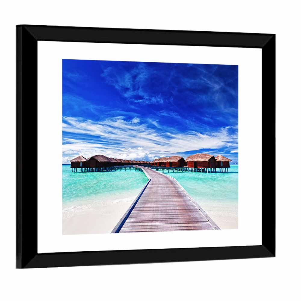 Tourists Villas Maldives Wall Art