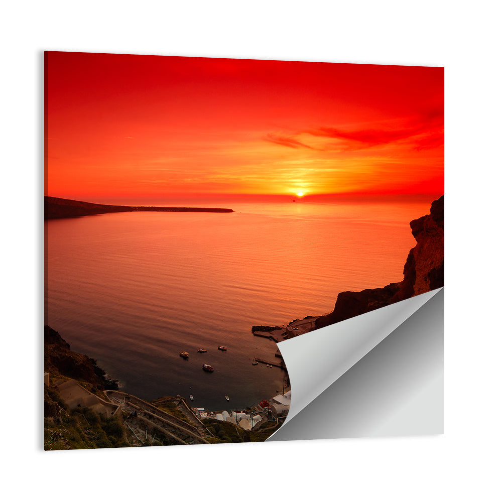 Santorini Sunset Wall Art
