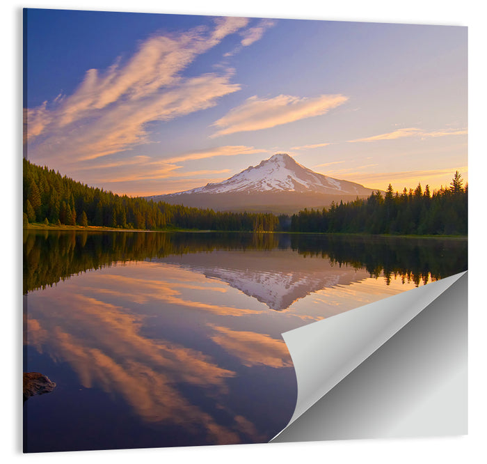 Mount Hood Reflection at Trillium Lake Wall Art as a poster print
