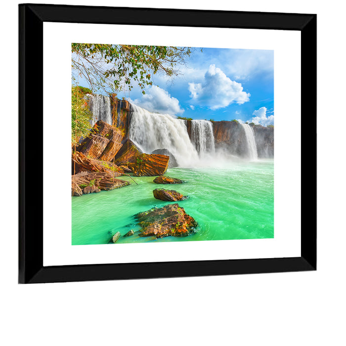 Dray Nur Waterfall Wall Art as a framed print