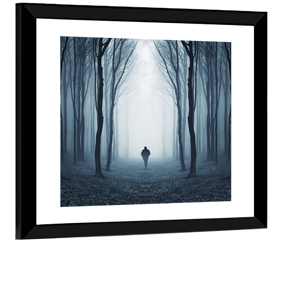 Man & Creepy Forest Wall Art