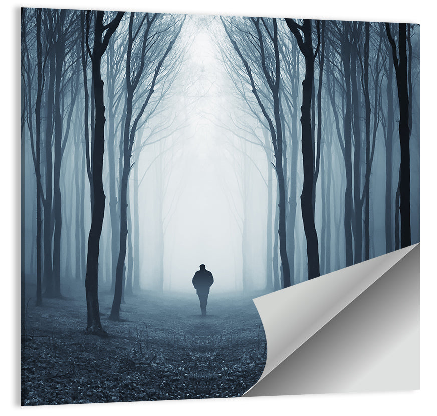 Man & Creepy Forest Wall Art