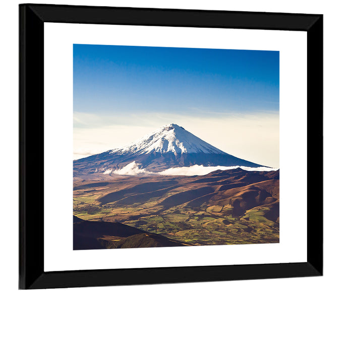 Cotopaxi Volcano Landscape Wall Art as a framed print