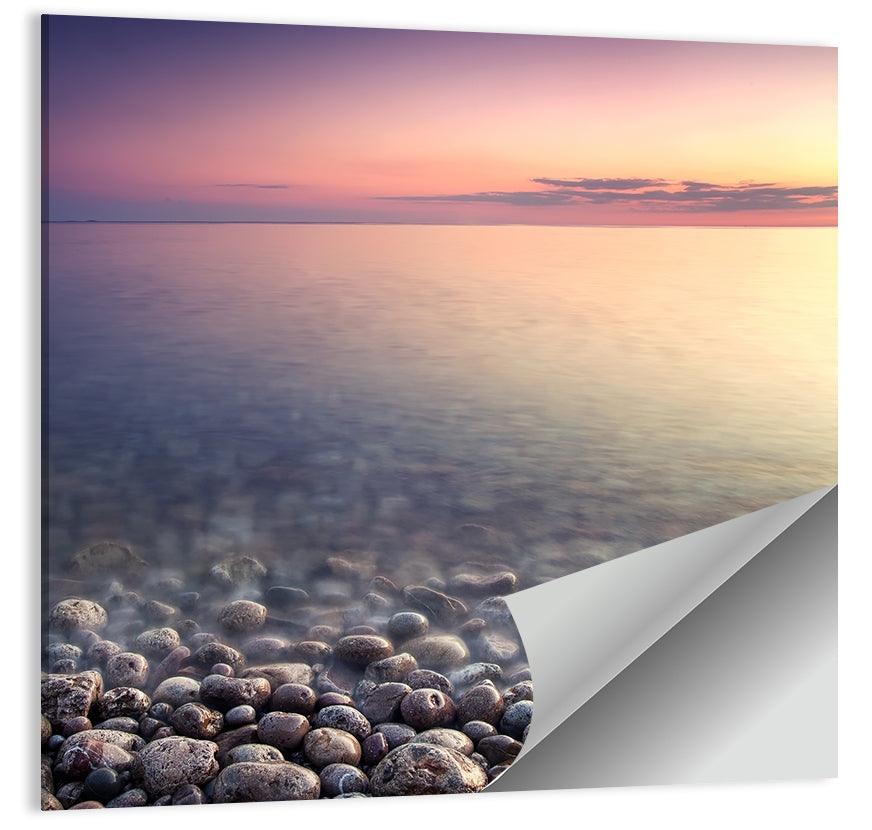 Pebbles Beach Sunset Wall Art
