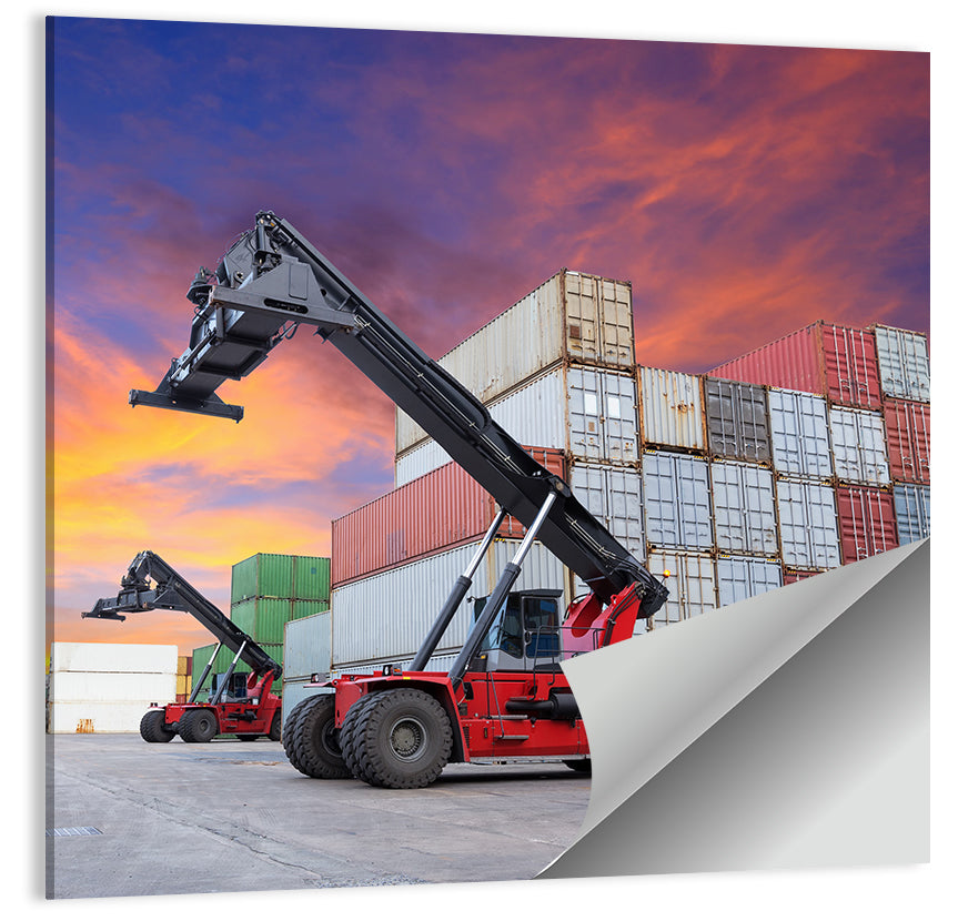 Shipping Containers - Global Logistics Concept Wall Art