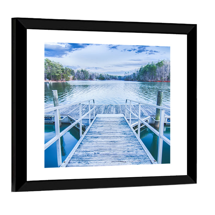 Morning at Lake Wylie Wall Art as a framed print