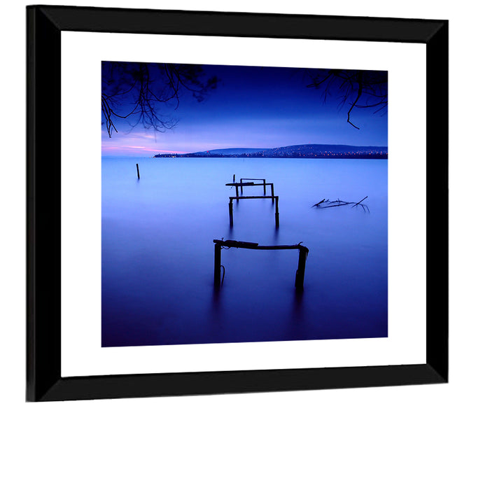 Lake Balaton at Twilight Wall Art as a framed print