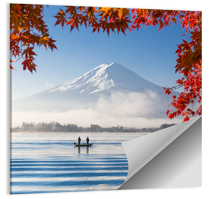 Mount Fuji Over Lake Kawaguchiko Wall Art as a poster print