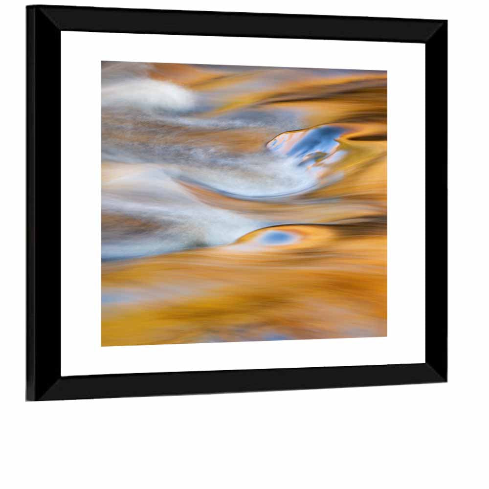Golden Water Abstract Wall Art