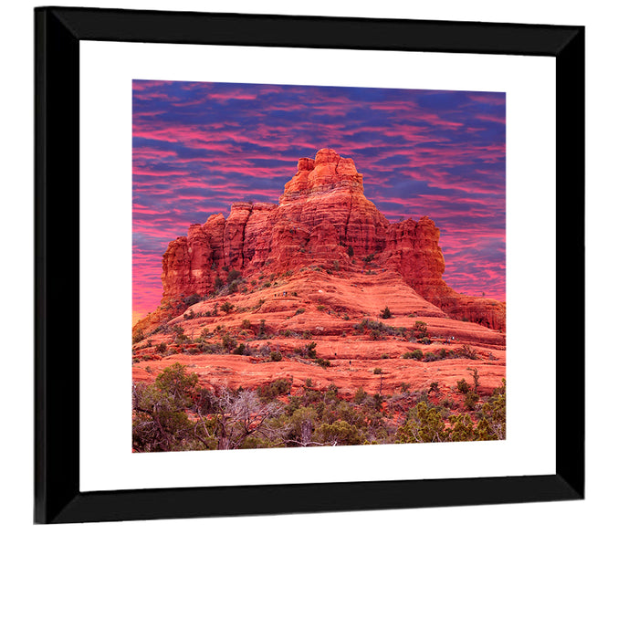 Bell Rock Sunset, Sedona Wall Art as a framed print
