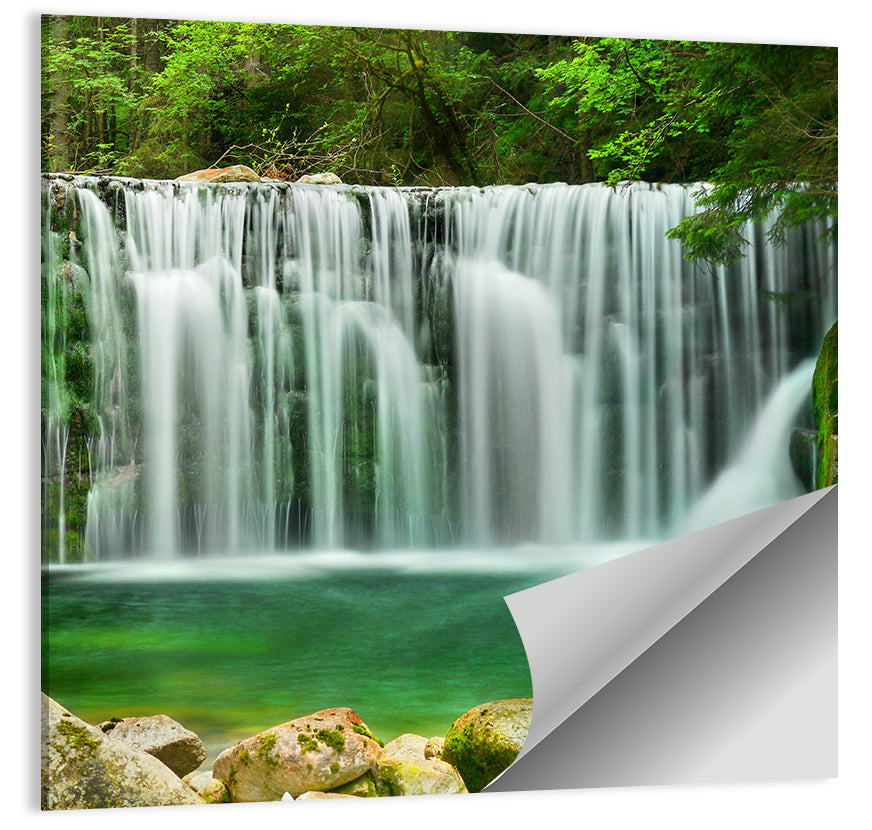 Lake Emerald Waterfall Wall Art