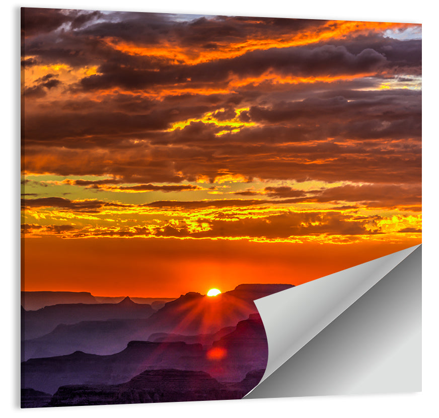 Lipan Point Golden Sunset Wall Art