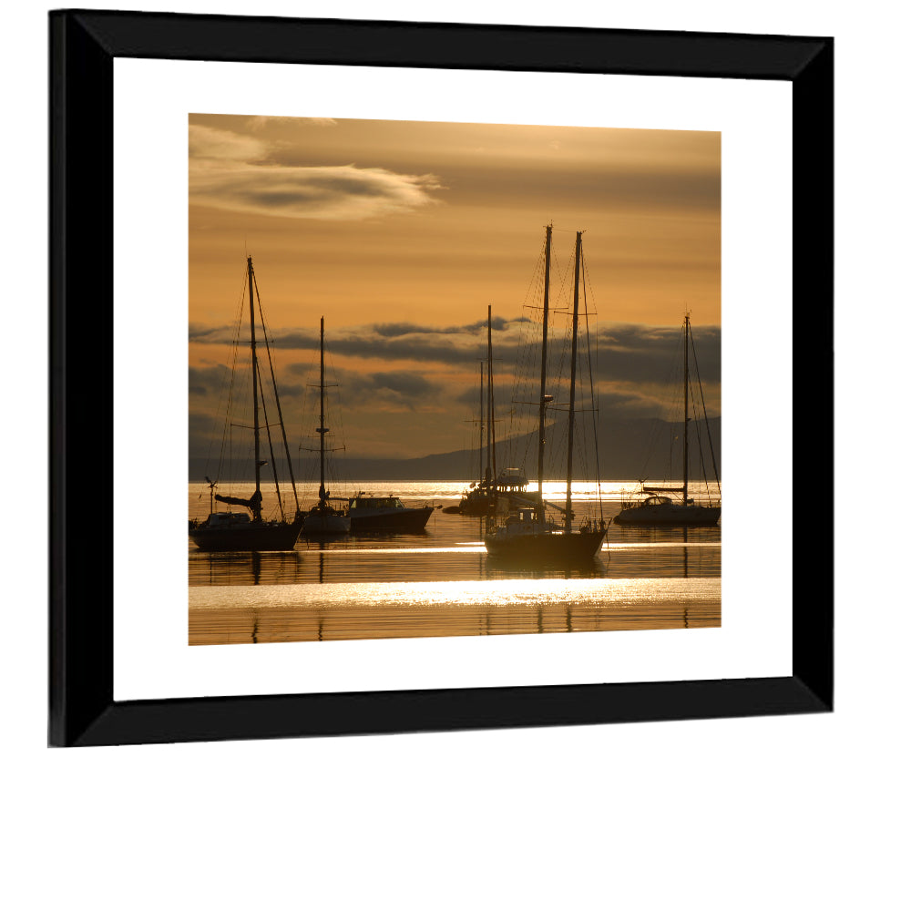 Boats at Sunrise Wall Art