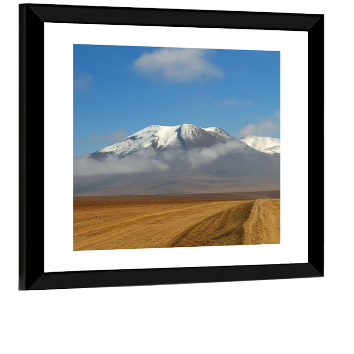 Road to Atacama Peaks Wall Art as a framed print