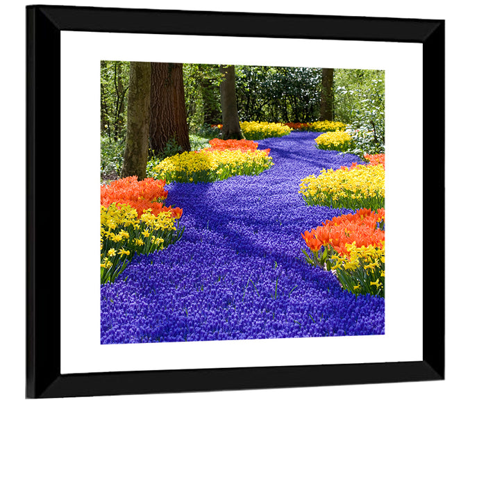 Spring Garden Path Wall Art as a framed print