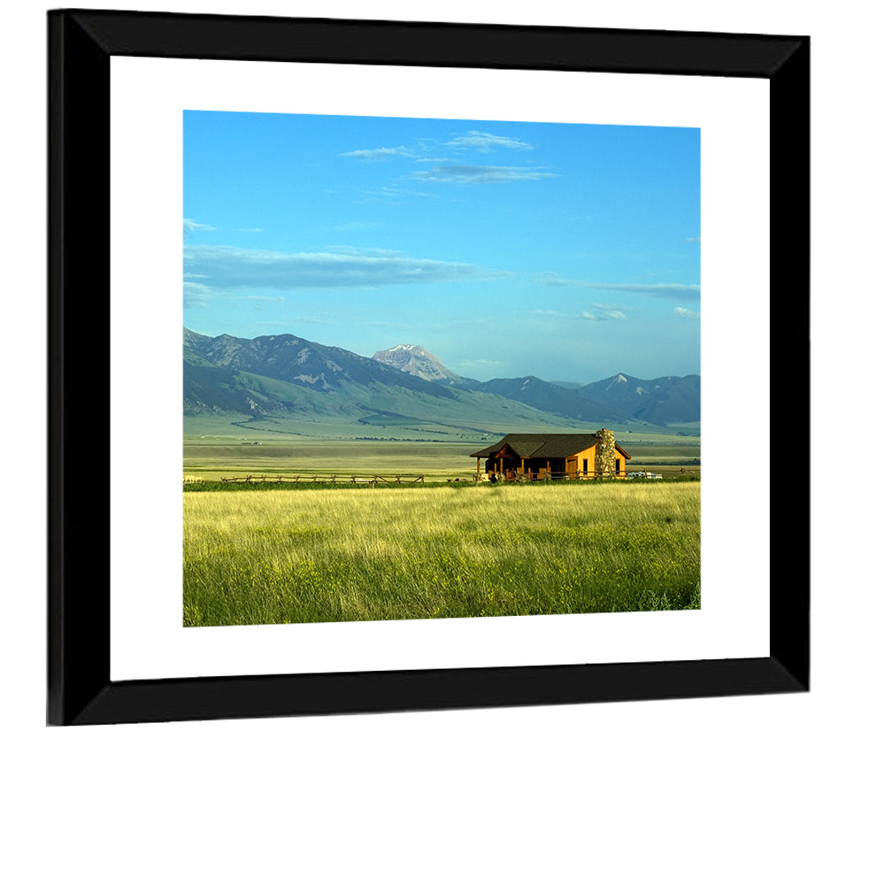 Montana Mountains Ranch Wall Art