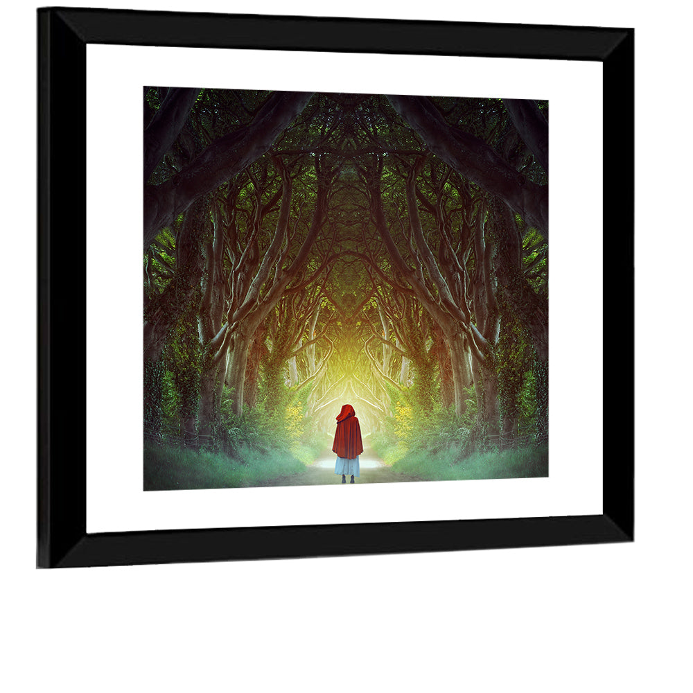 Hedges Forest Pathway Wall Art