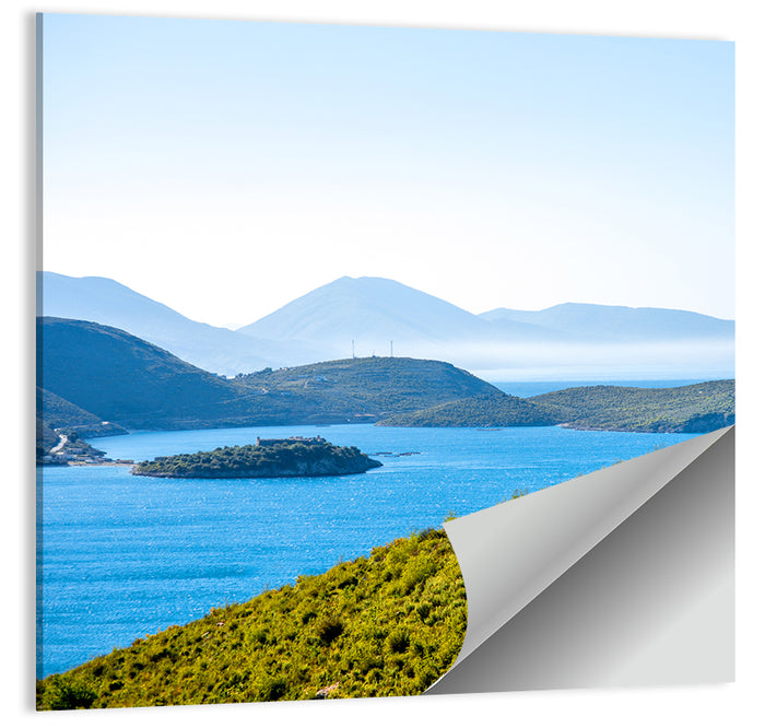 Porto Palermo Bay with Ali Pasha Castle Wall Art as a poster print